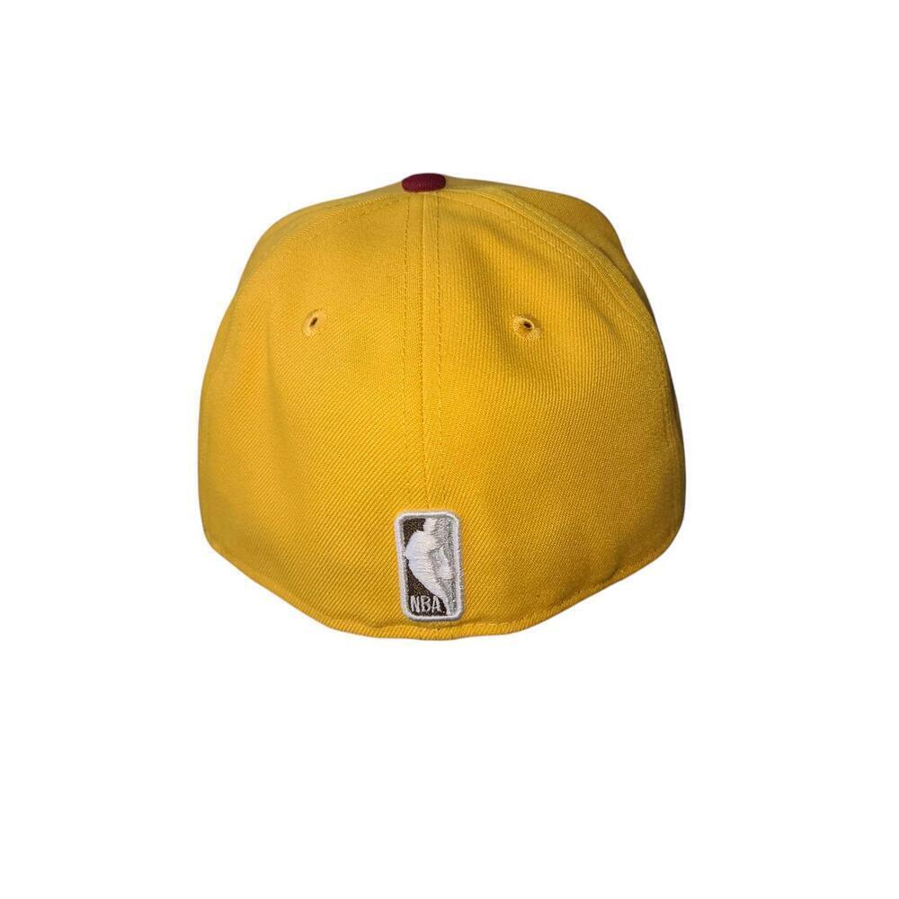 New Era Golden State Warriors Fitted Cap - Yellow & Maroon - Size 7 1/8 - Picture 4 of 9